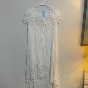 Solitaire Swim White Lace Detail